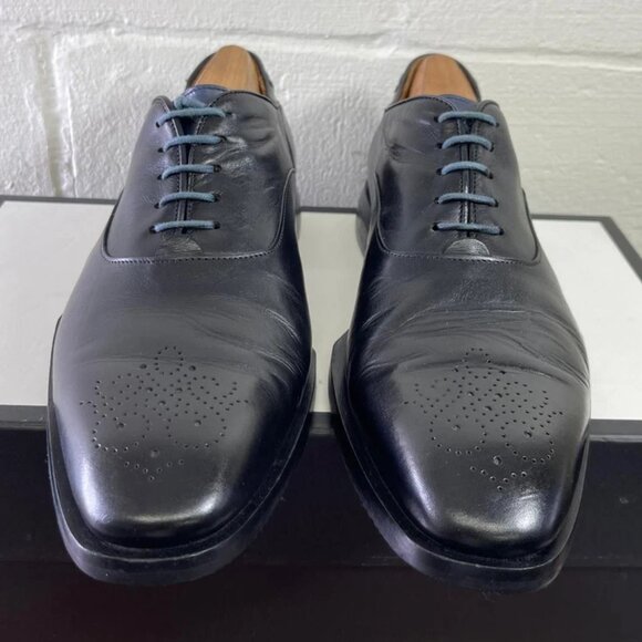 Oliver Sweeney Black Leather Oxford Dress Shoes Men\'s Size 7 US Made In Italy main image 11